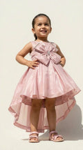 Ethnia Blush Bow Cascade Dress