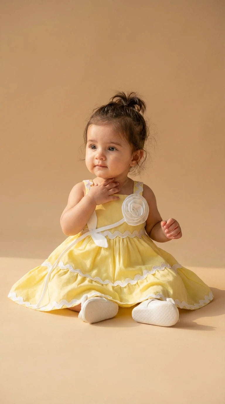 Sunshine Yellow Ruffle Dress