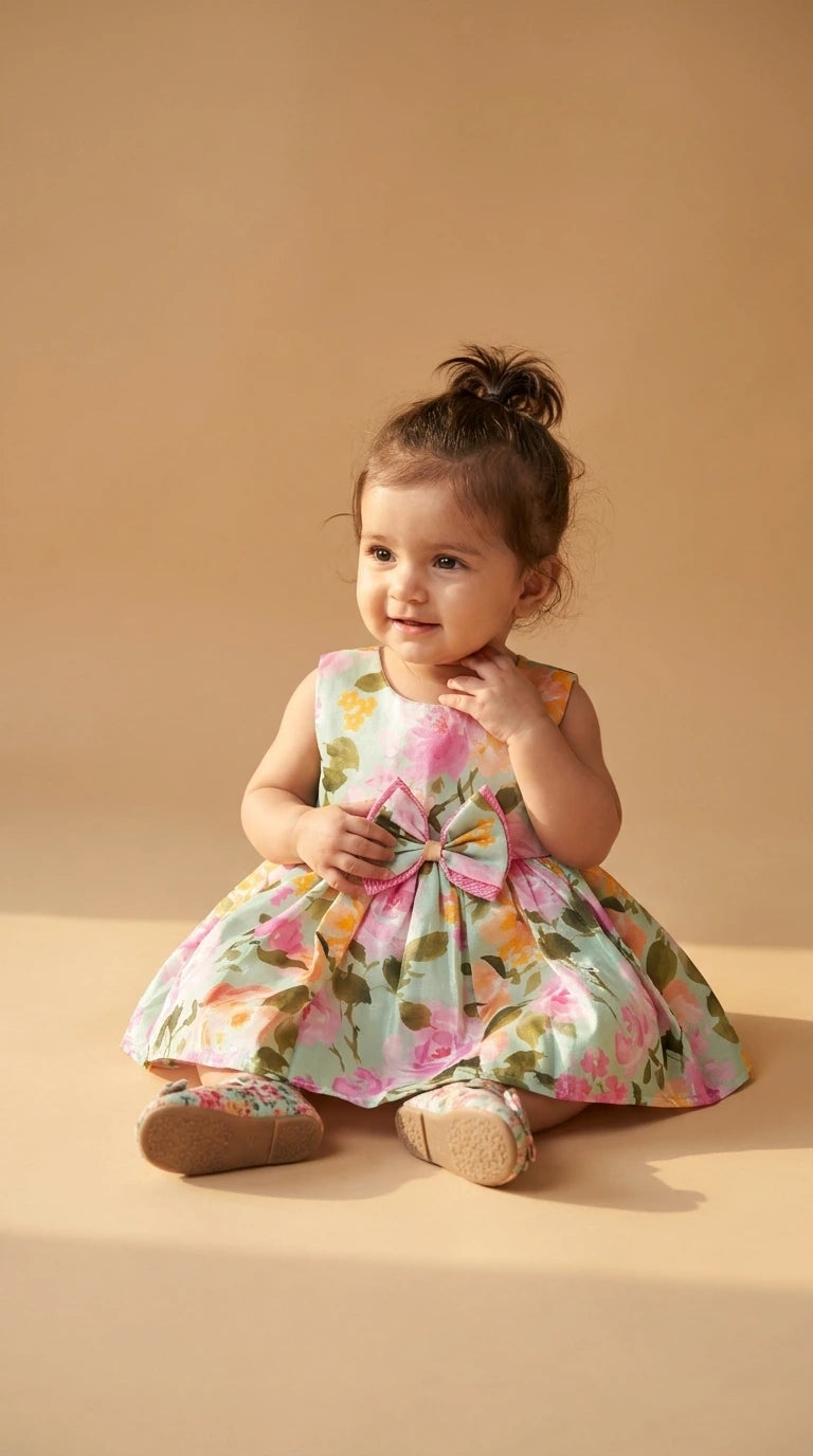 Pastel Floral Print Dress