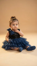 Midnight Blue Baby Party Dress