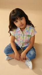 Pastel Check Casual Set