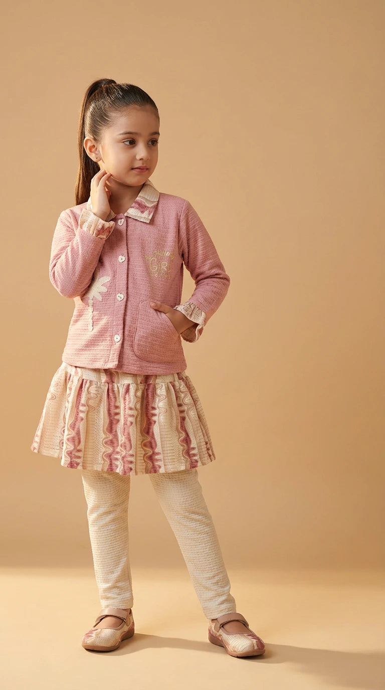 Blush Jacket Skirt Set
