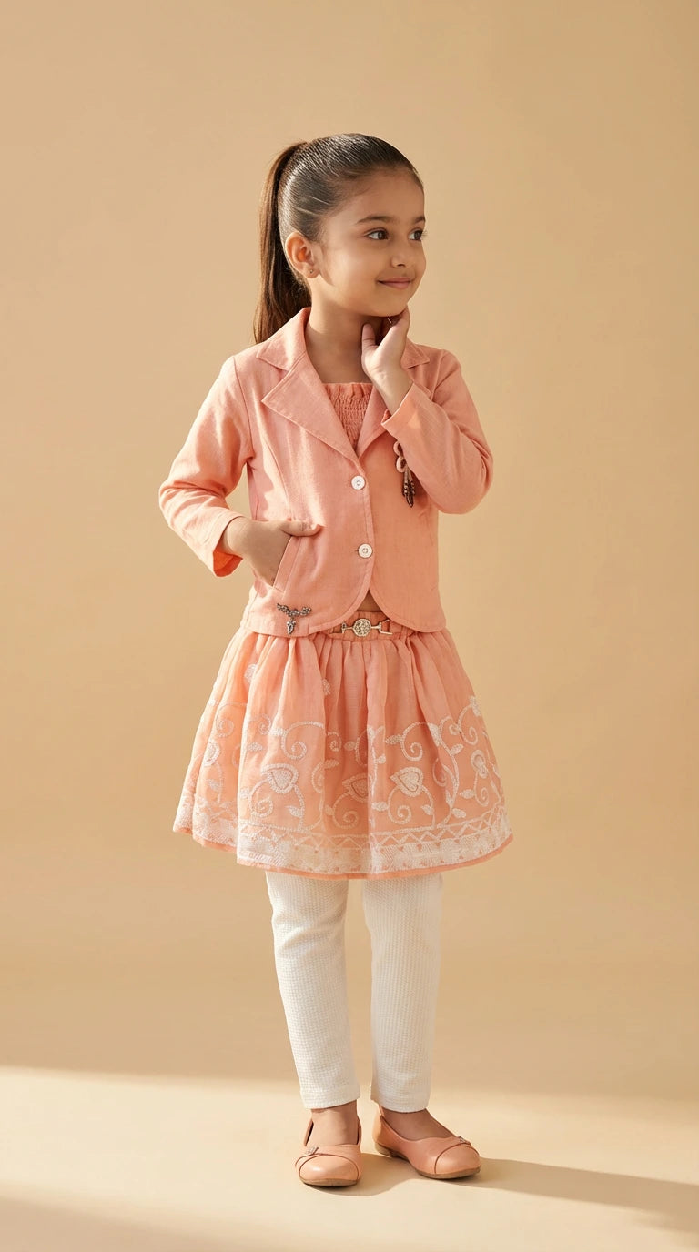 Peach Princess Dress Set