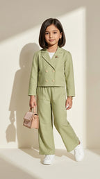 ETHNIA Elegant Sage Suit Set