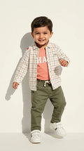 Checked Shirt Layered Look Set