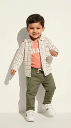 Checked Shirt Layered Look Set