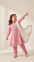 Blush Pink Embroidered Festive Suit Set