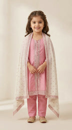 Blush Pink Embroidered Festive Suit Set