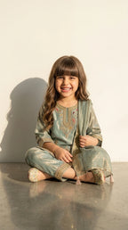 Mint Green Embroidered Festive Suit Set