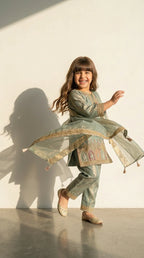 Mint Green Embroidered Festive Suit Set