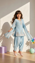 Sky Dream Embroidered Patiala Set