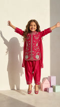 Fuchsia Sparkle Festive Suit Set