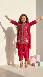 Fuchsia Sparkle Festive Suit Set