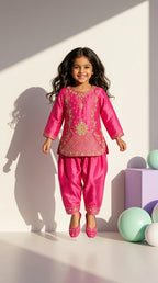 Pink Blossom Festive Kurta Set