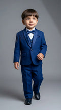 Royal Blue Embellished Boys Tuxedo Set
