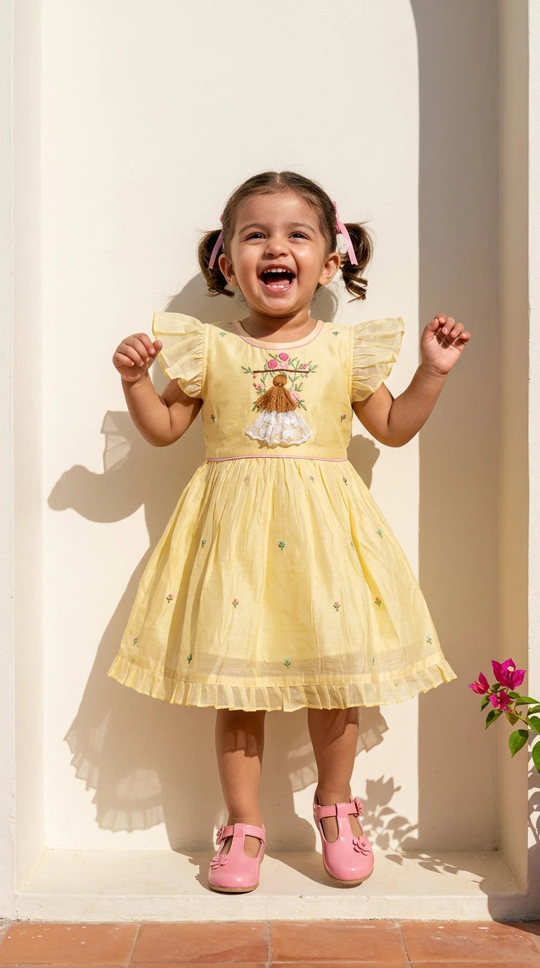 Sunshine Doll Embroidered Party Dress