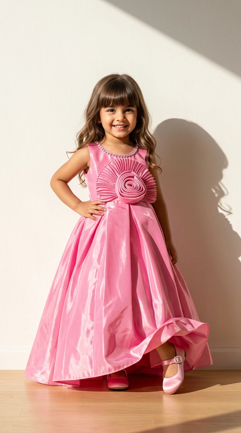 Rosette Pink Princess Gown