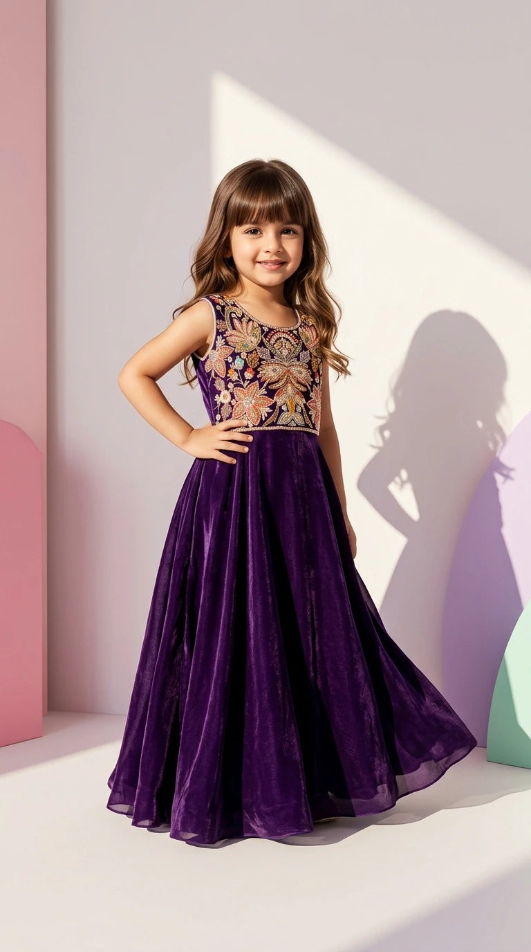Royal Plum Princess Gown