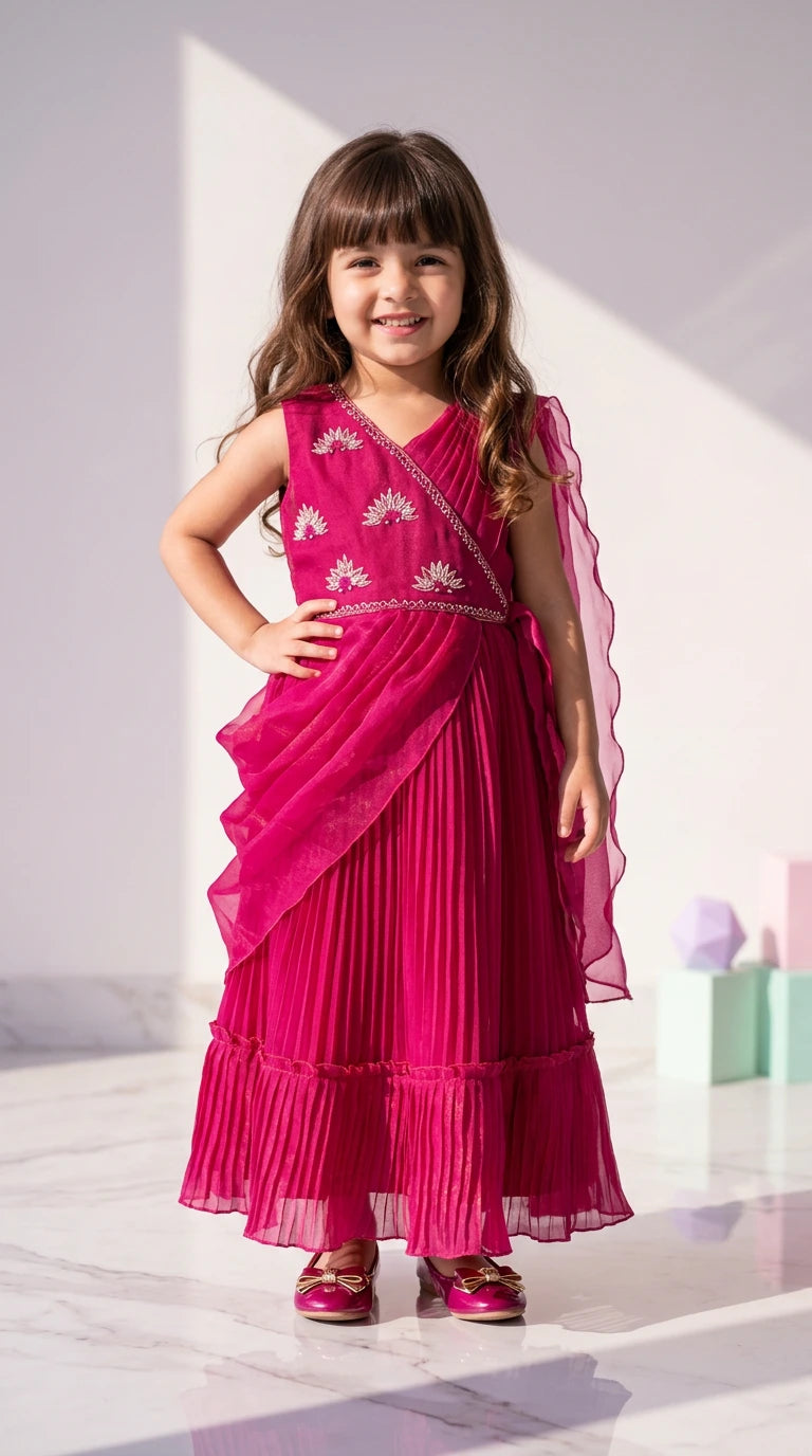 Ruby Pleated Drape Dress
