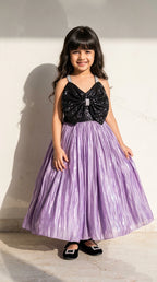 Lavender Bow Sparkle Party Dress