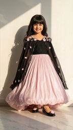 Blush Princess Cape Gown