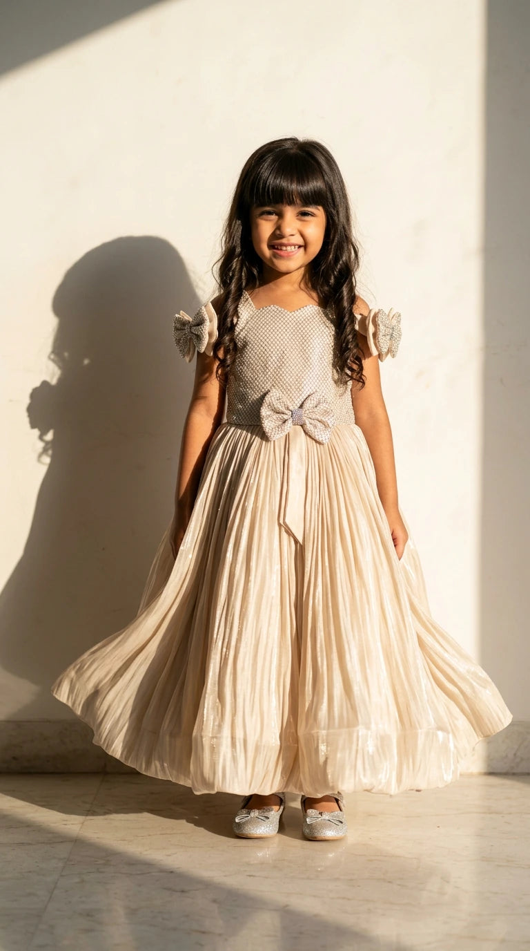 Champagne Bow Classic Gown