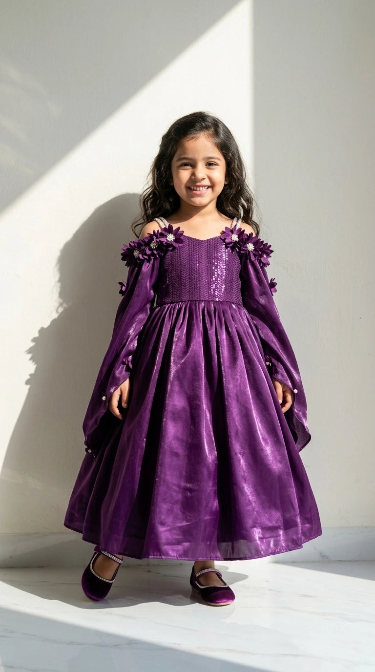 Royal Purple Bloom Gown
