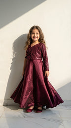 Burgundy Elegance Party Gown