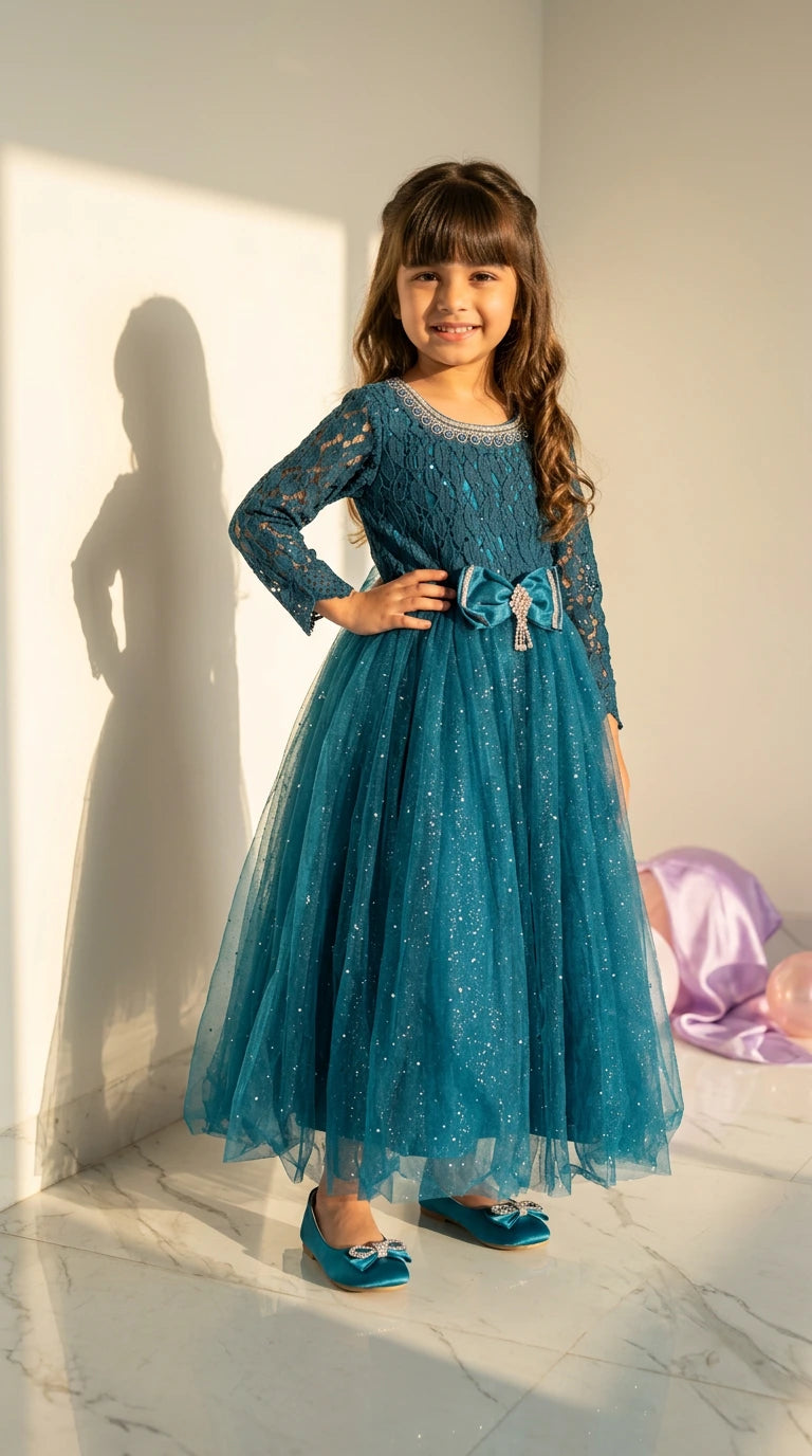 Emerald Sparkle Princess Gown