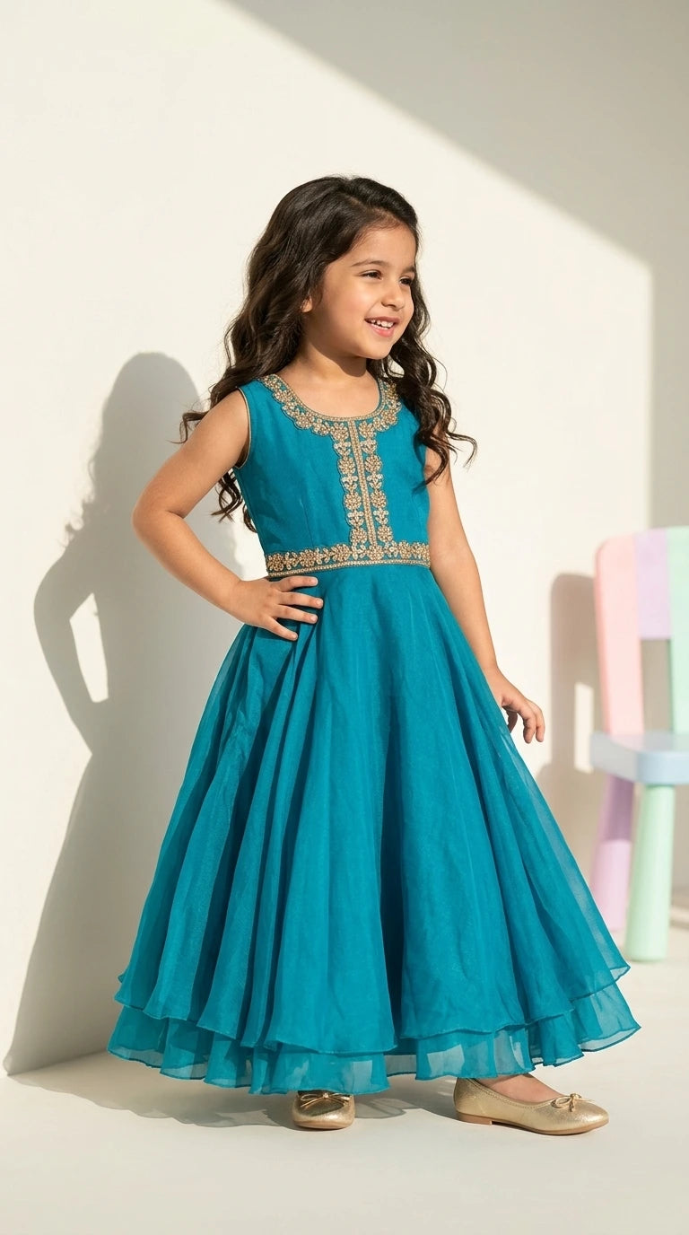 Teal Grace Party Gown