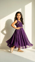 Royal Plum Twirl Gown