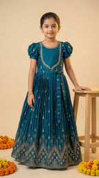 Royal Teal Festive Gown