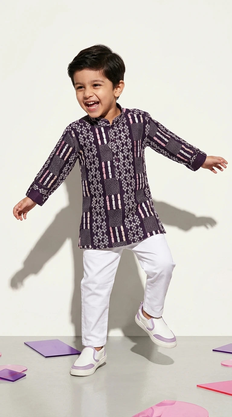 Royal Indigo Ethnic Kurta Set