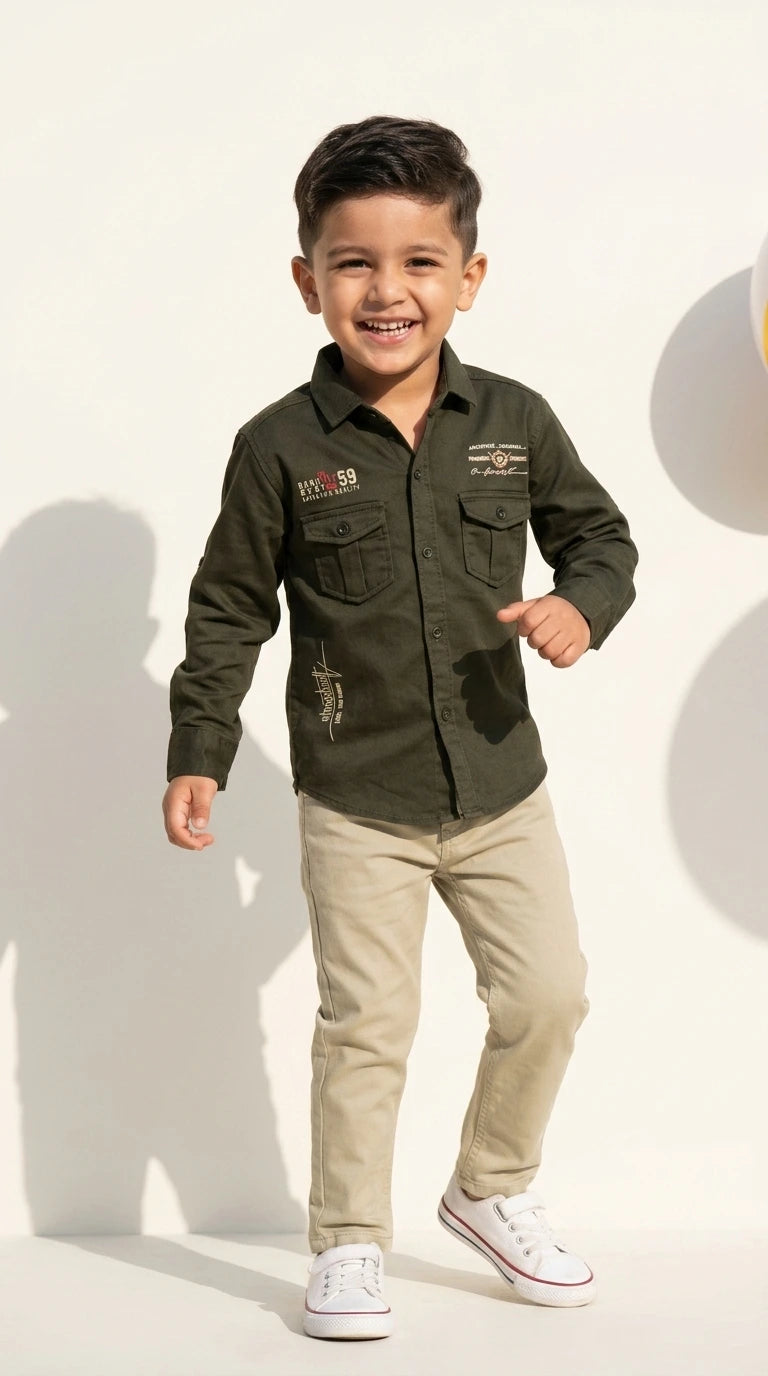 Olive Explorer Shirt Set