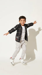 Urban Check Layered Shirt & Cargo Set