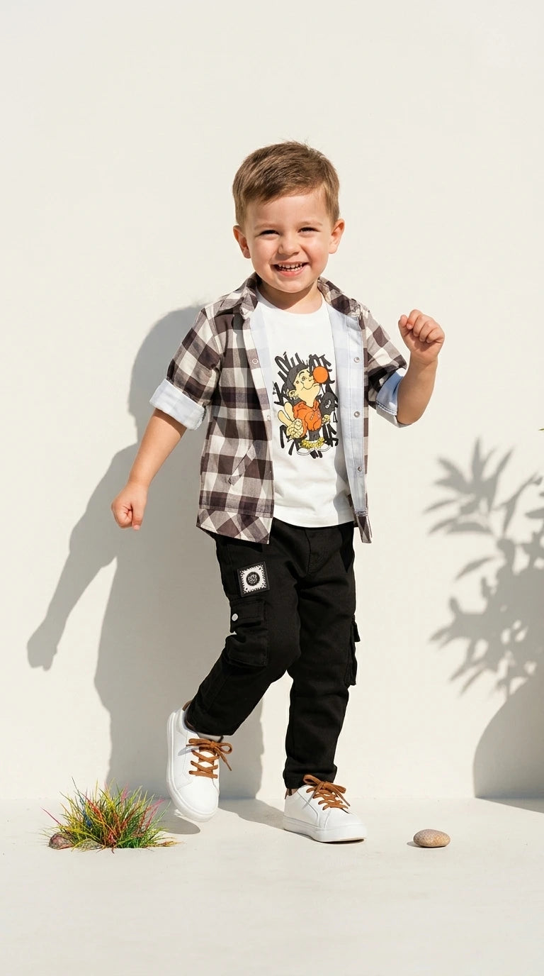 Checkered Layered Casual Set