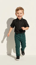 Classic Embroidered Shirt & Pinstripe Trouser Set