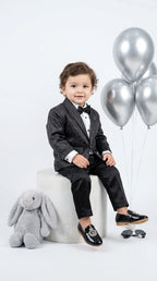 Black Shimmer Party Blazer Set