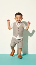 Classic Gentleman Waistcoat Set – Beige 🤎