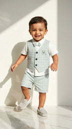 Mint Charm Waistcoat Set