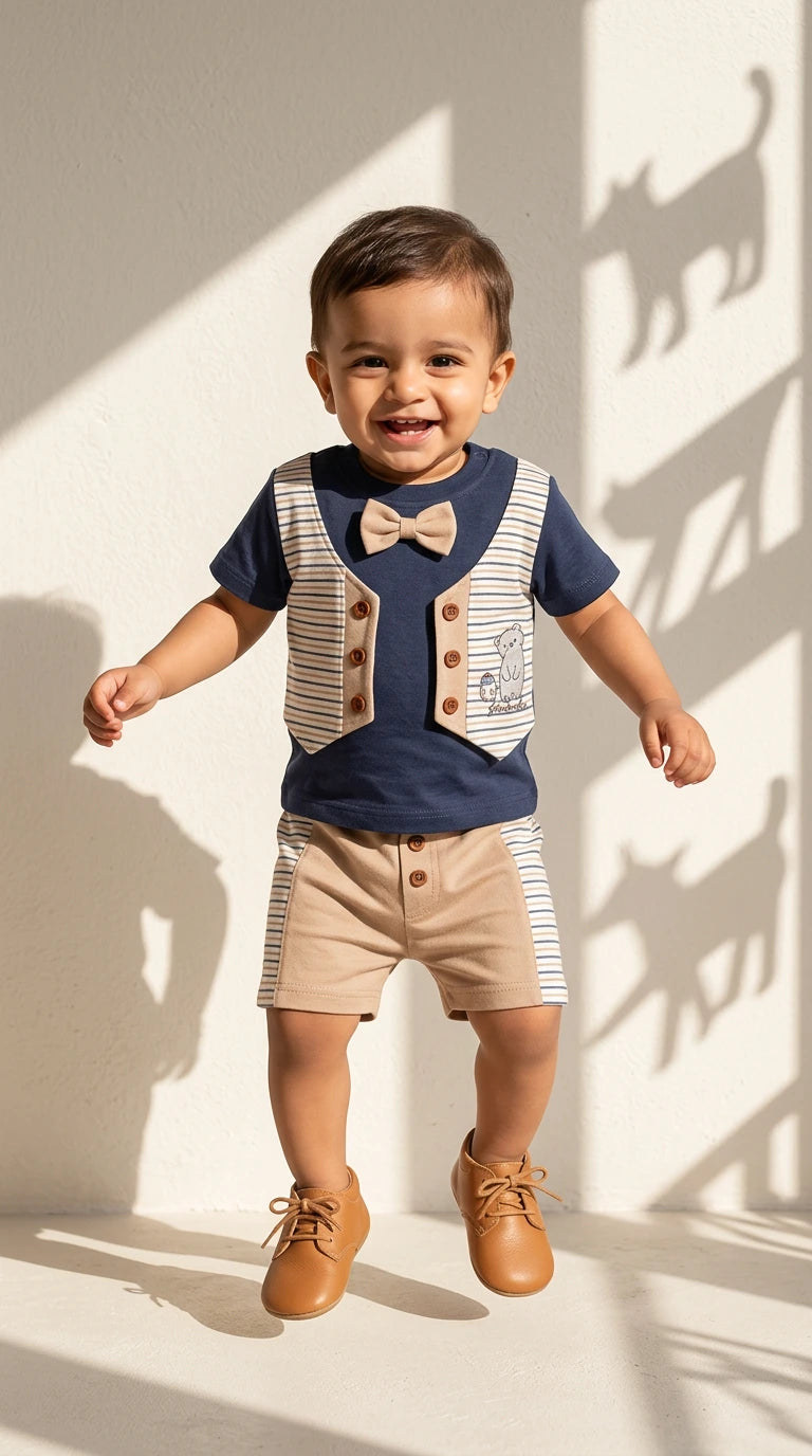 Little Gentleman Bow Tie Co-ord Set