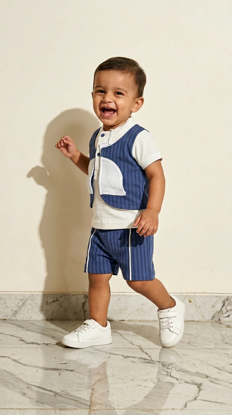 Royal Blue Vest Co-ord Set