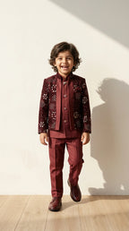 Burgundy Royal Embroidered Set