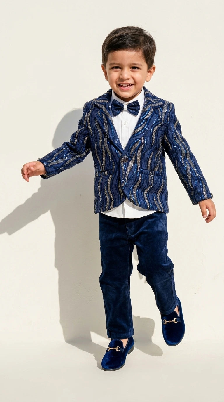 Royal Blue Statement Blazer Set