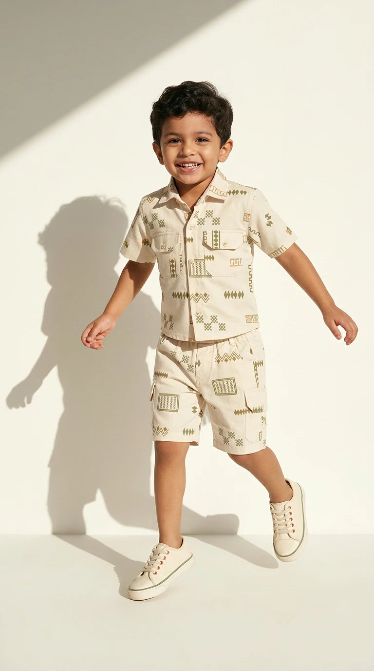 Beige Summer Co-ord Set