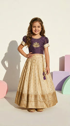 Royal Purple & Gold Lehenga Set