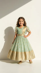 Mint Green Classic Ethnic Gown