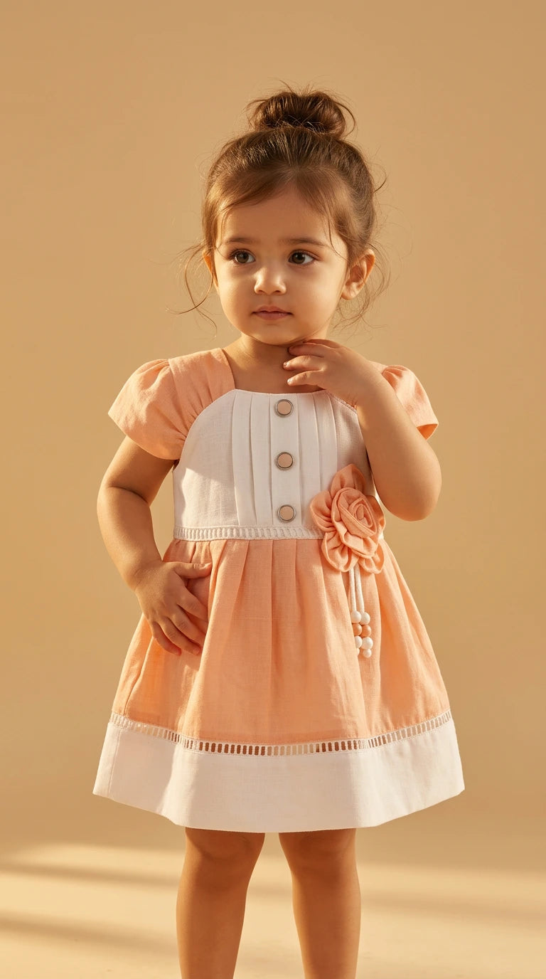 ETHNIA Peach Bloom Dress