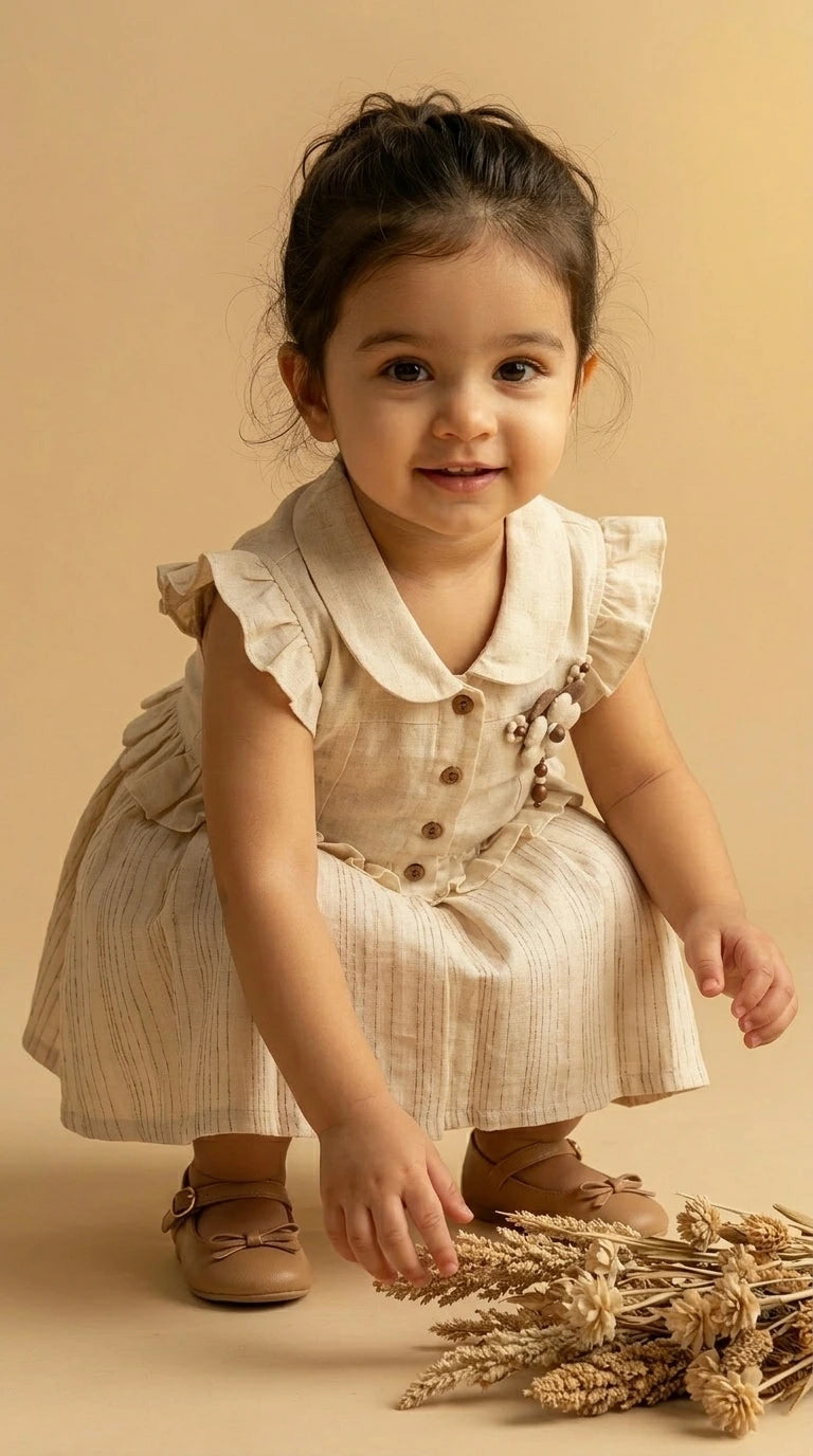 ETHNIA Classic Beige Dress