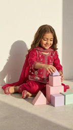 Fuchsia Sparkle Festive Suit Set